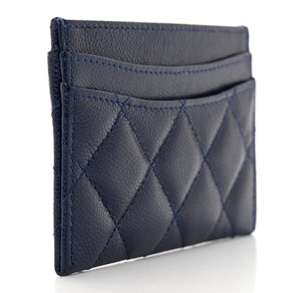 Chanel Caviar Quilted Card Holder Blue 3 of 8