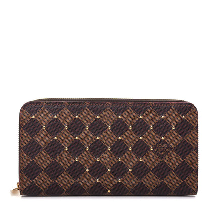 Louis Vuitton Damier Ebene Studded Zippy Wallet Cherry 1 of 7