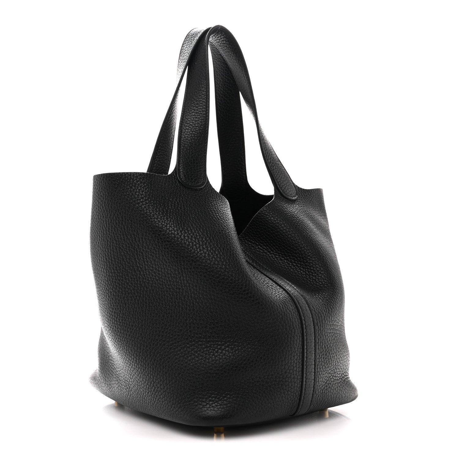Hermes Taurillon Clemence Picotin Lock 22 MM  Black 3 of 15