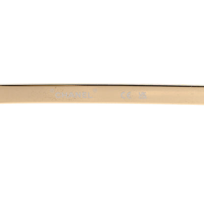 Chanel Metal Logo Square Sunglasses 71541 Gold 6 of 8