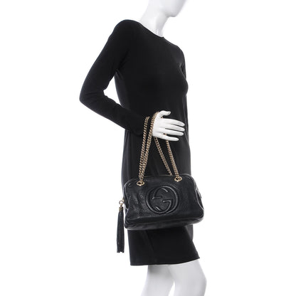 Gucci Pebbled Calfskin Small Soho Bowler Black 2 of 8