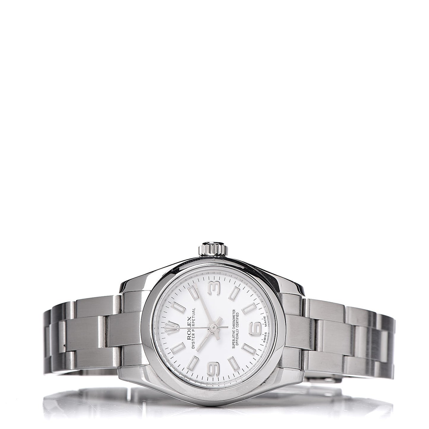 Stainless Steel 26mm Oyster Perpetual Watch White 176200