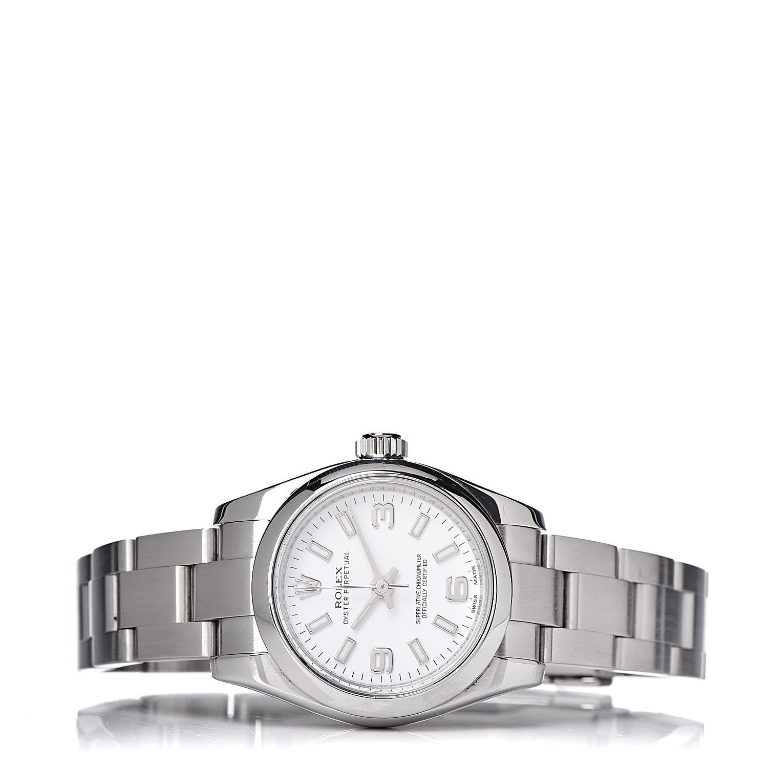 Rolex Stainless Steel 26mm Oyster Perpetual Watch White 176200 3 of 6