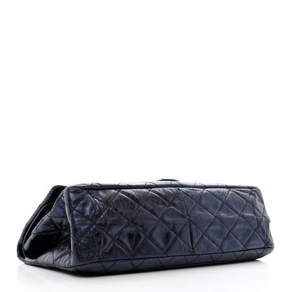 Chanel Metallic Aged Calfskin Quilted 2.55 Reissue 228 Flap Blue 4 of 10