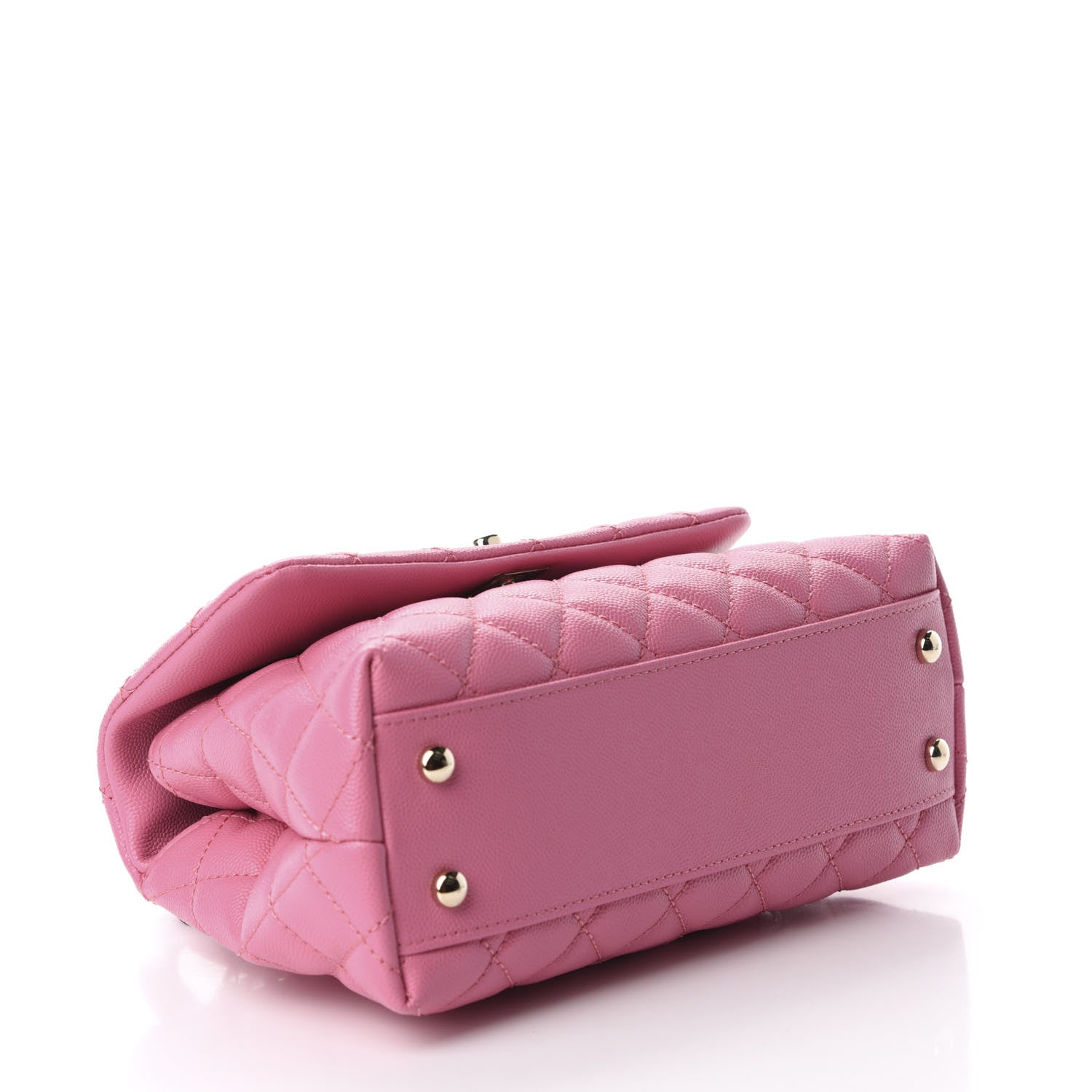 Chanel Caviar Quilted Mini Coco Handle Flap Pink 3 of 9