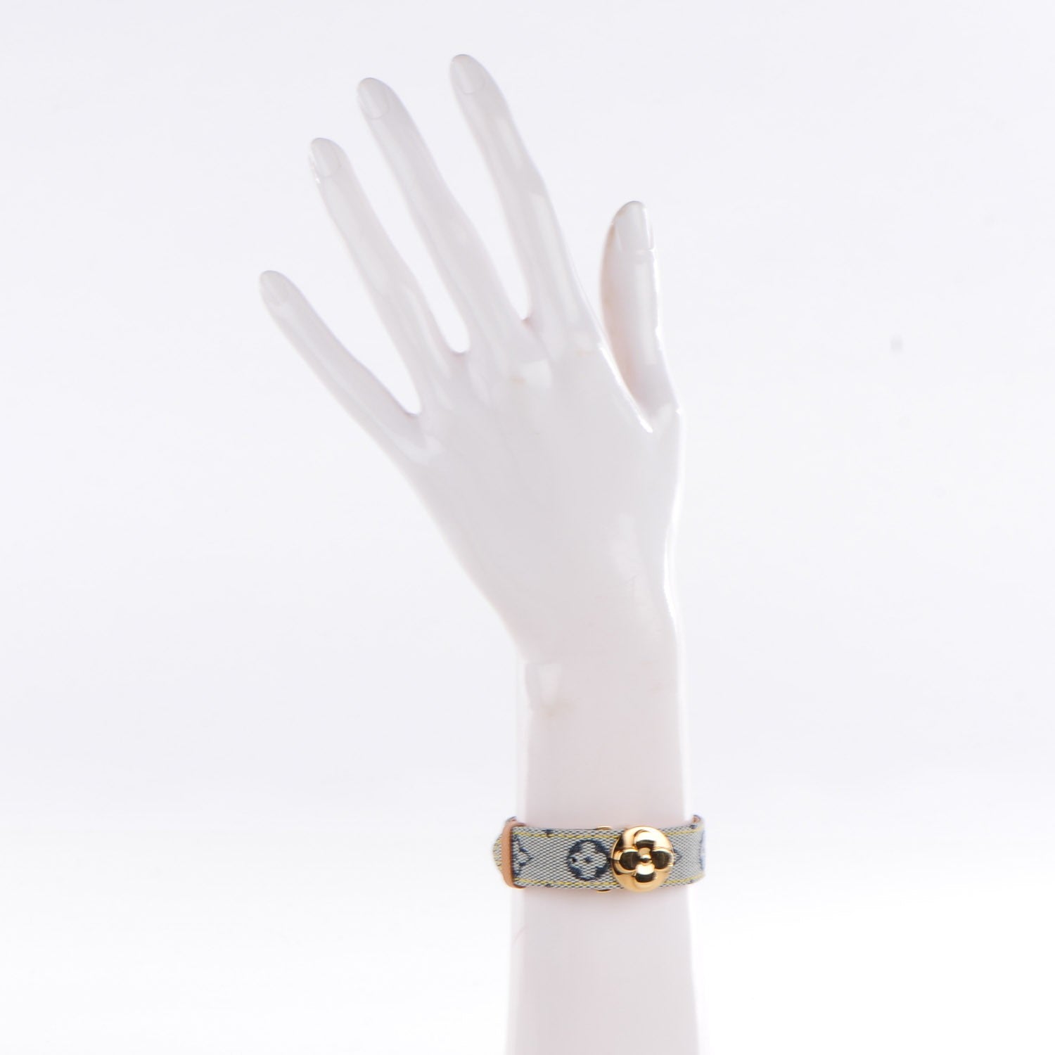 Louis Vuitton Mini Monogram Wish Bracelet Blue 2 of 7