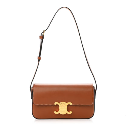 Celine Natural Calfskin Triomphe Shoulder Bag Tan 1 of 10