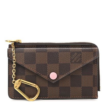 Louis Vuitton Damier Ebene Recto Verso Card Holder Rose Ballerine 1 of 8