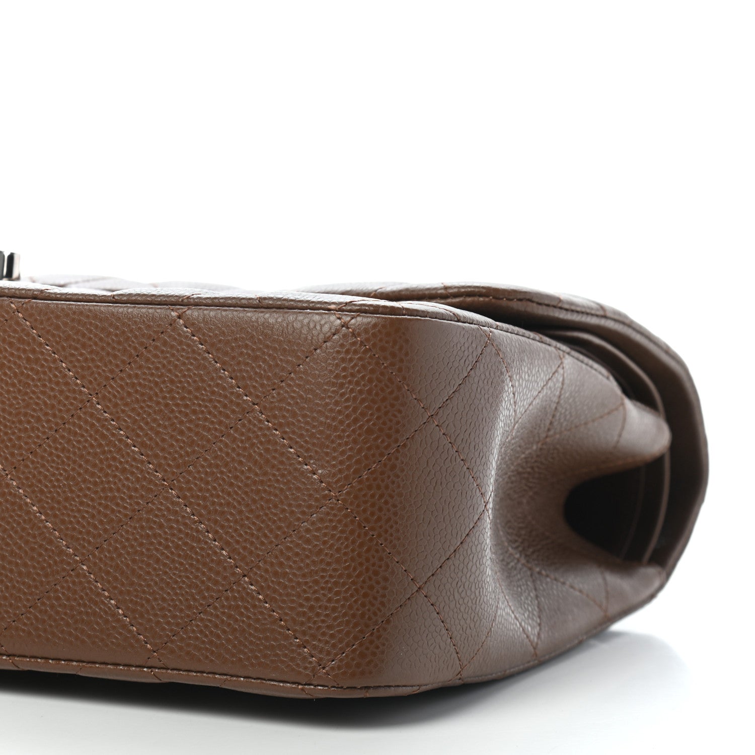 Chanel Caviar Quilted Jumbo Double Flap Brown 9 of 9