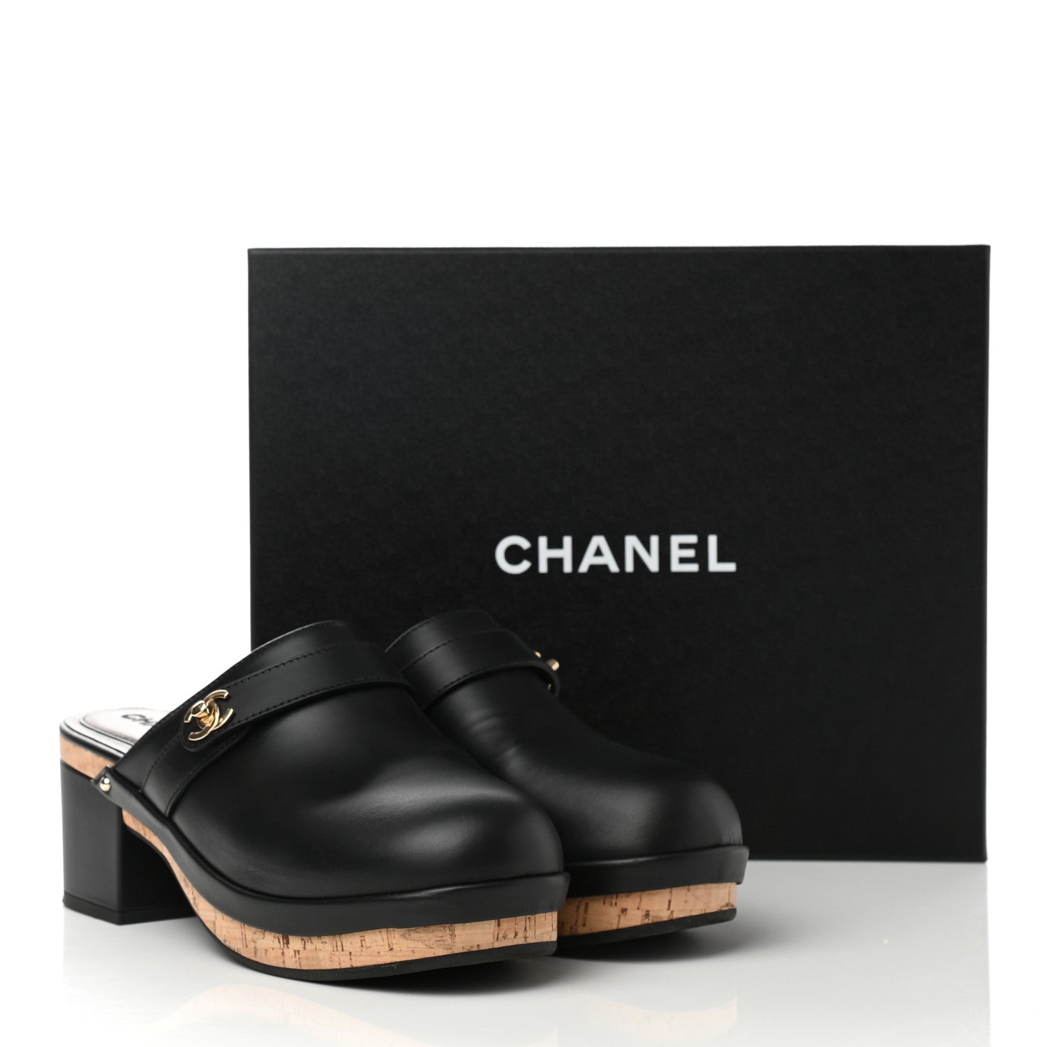 Chanel Calfskin CC Turn Lock Clogs 41 Black 9 of 9