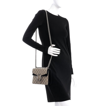 Gucci GG Supreme Monogram Mini Dionysus Shoulder Bag Black 2 of 8