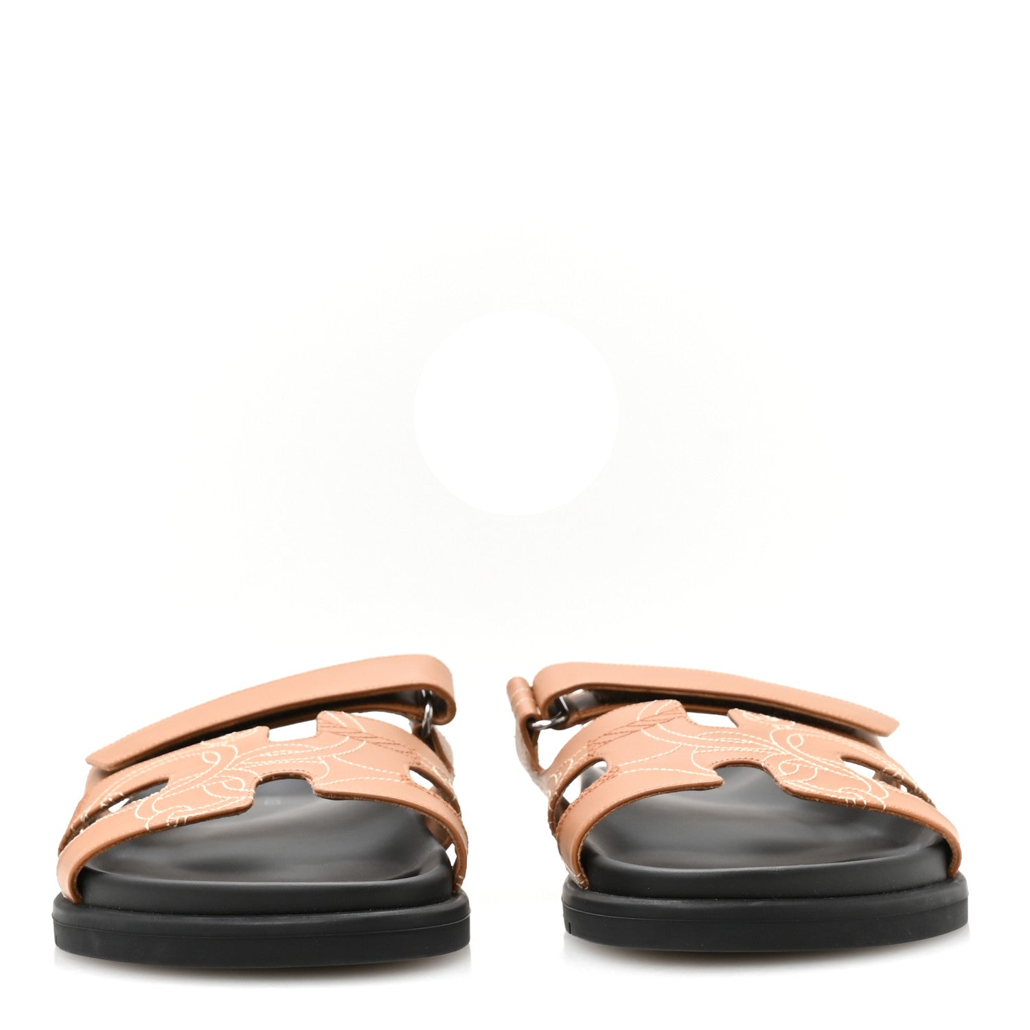 Hermes Calfskin Womens Chypre Sandals 40 Naturel 3 of 9