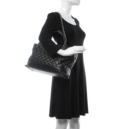 Chanel Aged Calfskin Quilted Be CC Tote Black 2 of 19