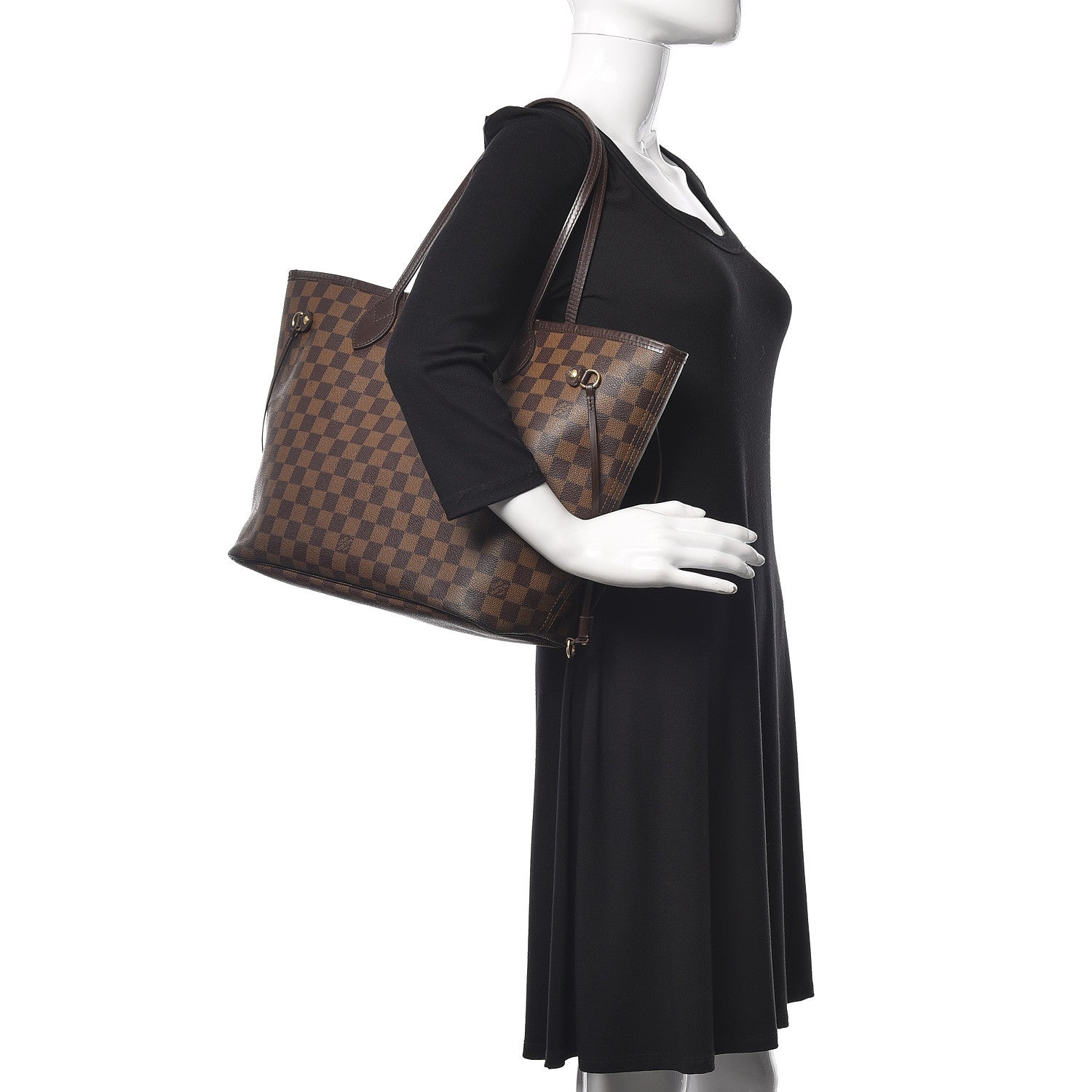 Louis Vuitton Damier Ebene Neverfull MM 2 of 19