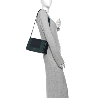 Celine Shiny Smooth Calfskin Medium Frame Shoulder Bag Amazone Dark Navy 2 of 10