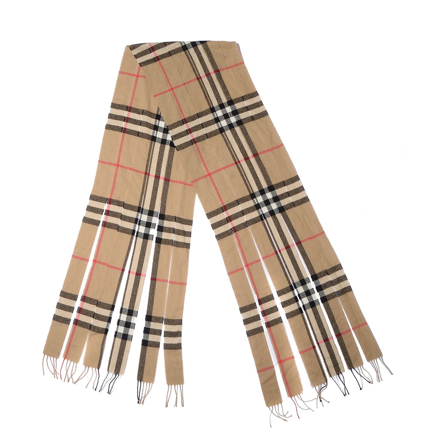 Cashmere House Check Fringe Scarf