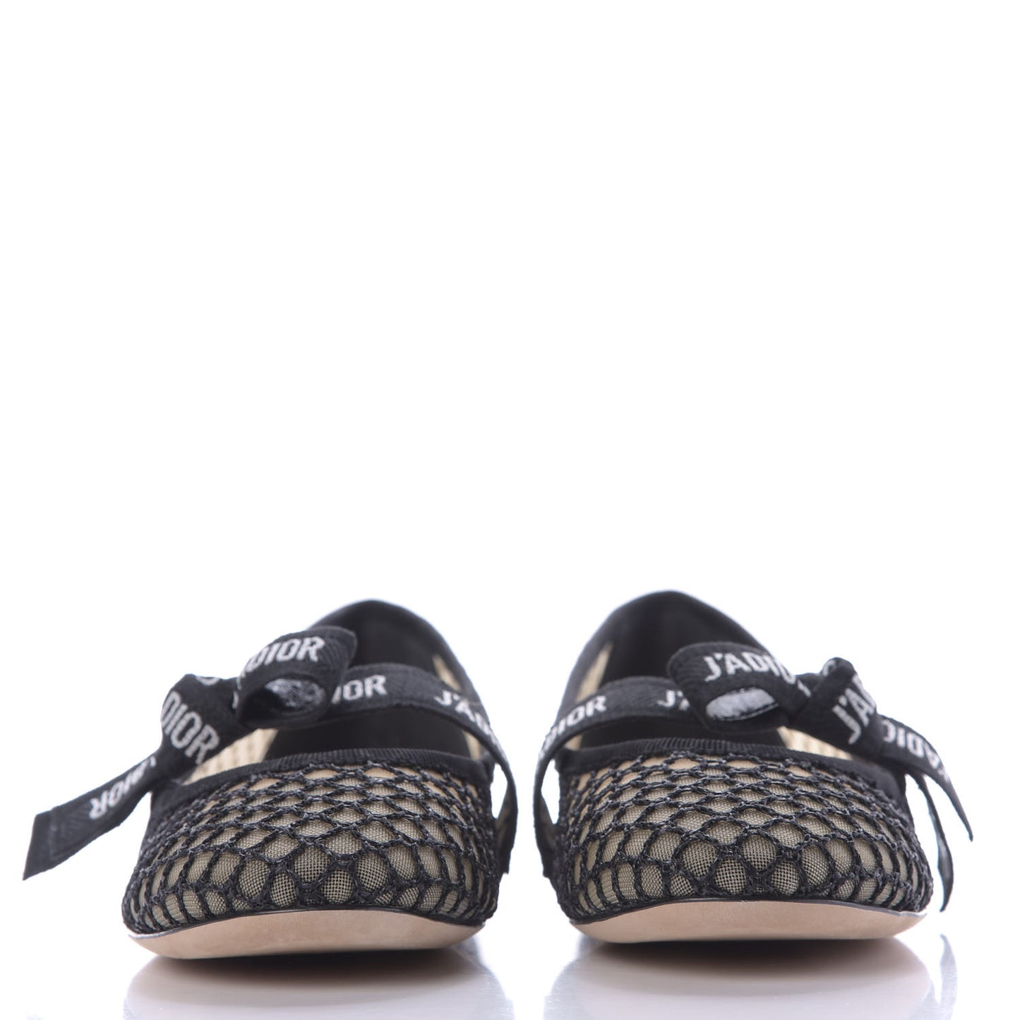 Resille Ribbon Miss J'Adior Ballet Flat 38 Black