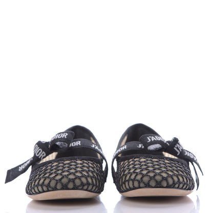 Christian Dior Resille Ribbon Miss J'Adior Ballet Flat 38 Black 2 of 10