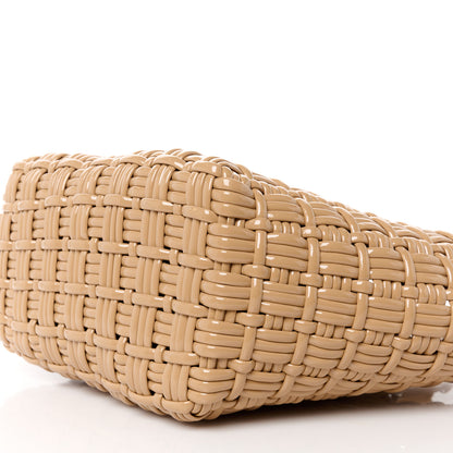 Balenciaga Varnished Faux Calfskin Braided XS Bistro Basket Beige 11 of 11