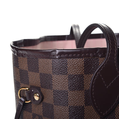 Louis Vuitton Damier Ebene Neo Neverfull MM Rose Ballerine 10 of 11