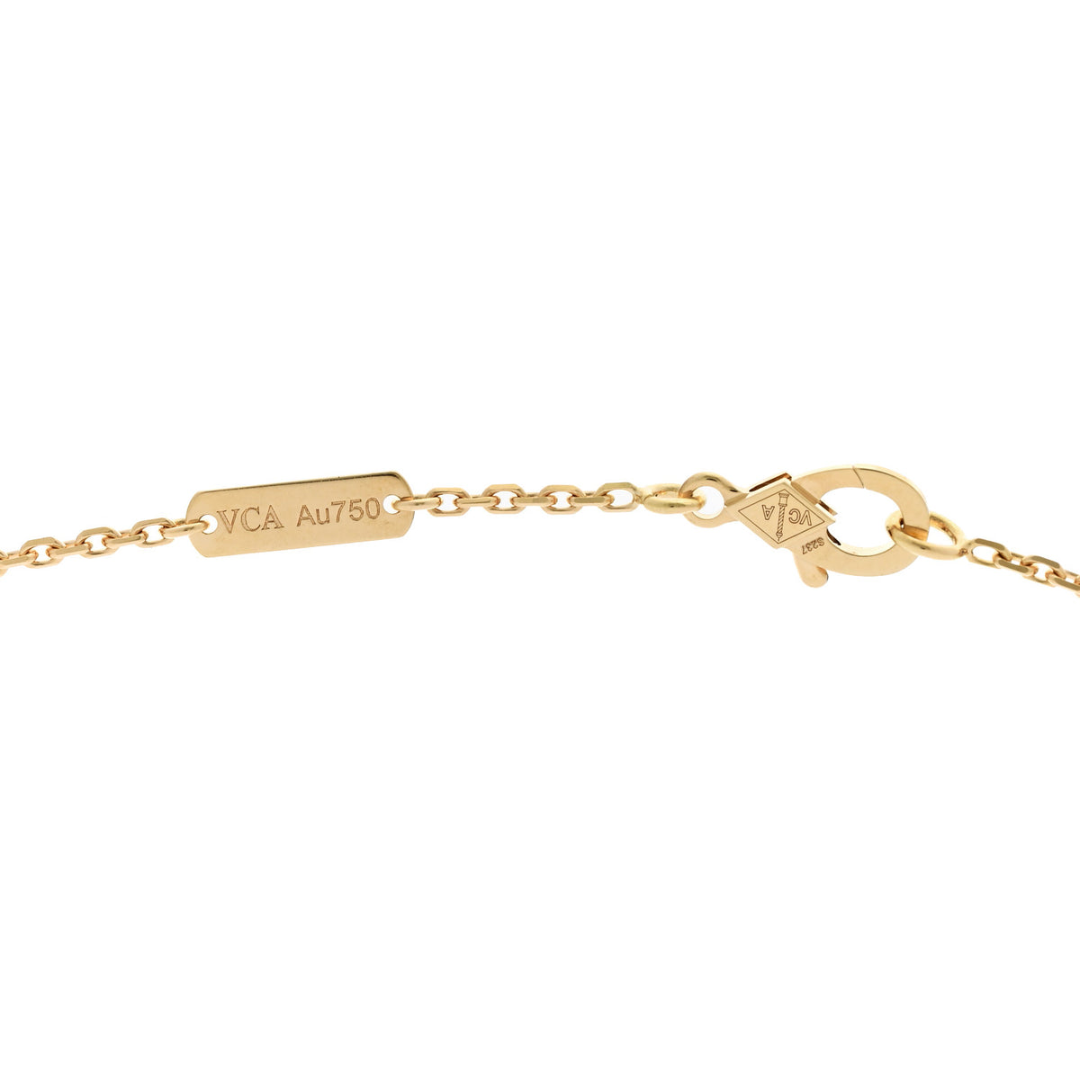 Van Cleef & Arpels 18K Yellow Gold Trace Chain Necklace 4 of 5