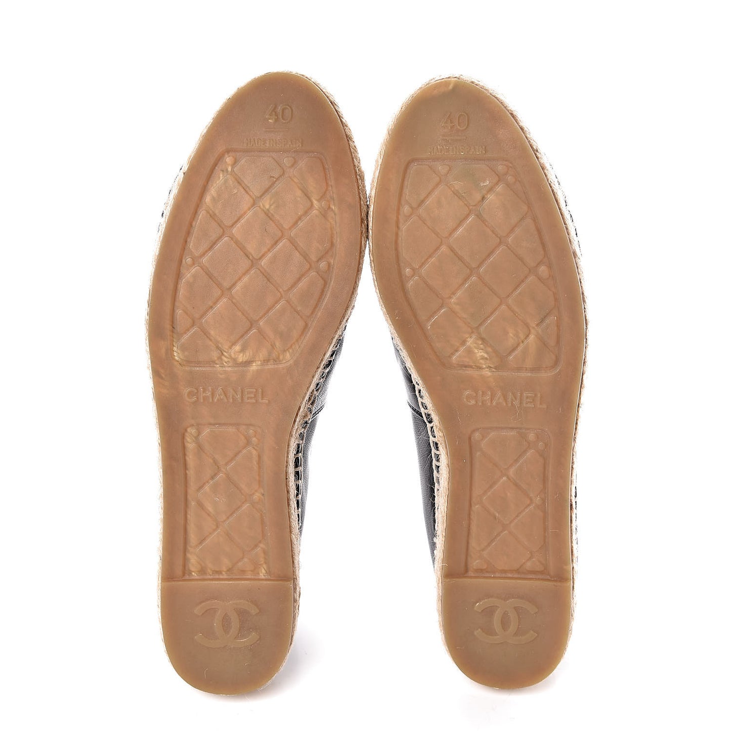 Lambskin CC Espadrilles 40 Black