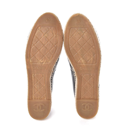 Chanel Lambskin CC Espadrilles 40 Black 5 of 12