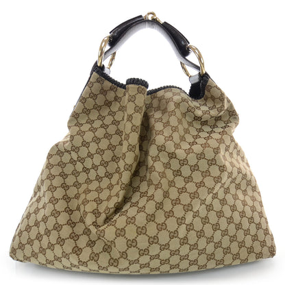 Gucci Monogram Large Horsebit Chain Hobo Ebony 1 of 12