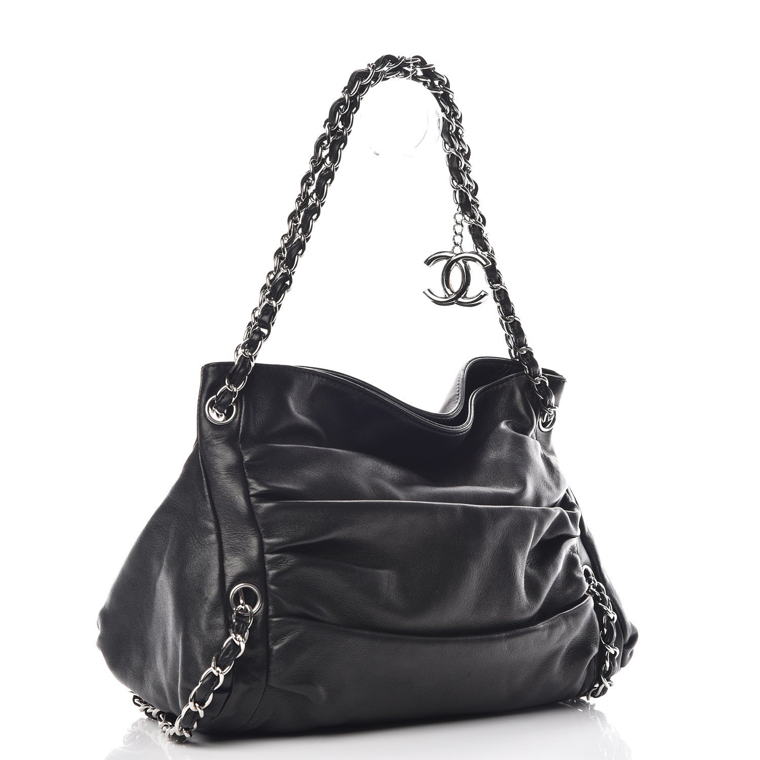 Chanel Lambskin Large Sharpei Shoulder Bag Black 3 of 9