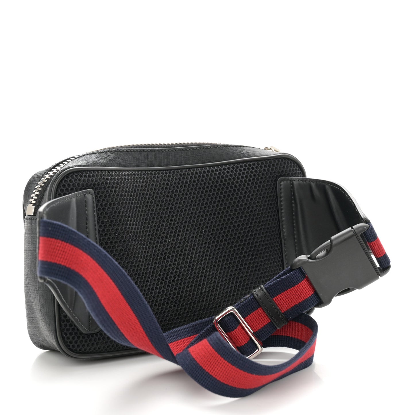 Soft GG Supreme Monogram Web Belt Bag Black Grey