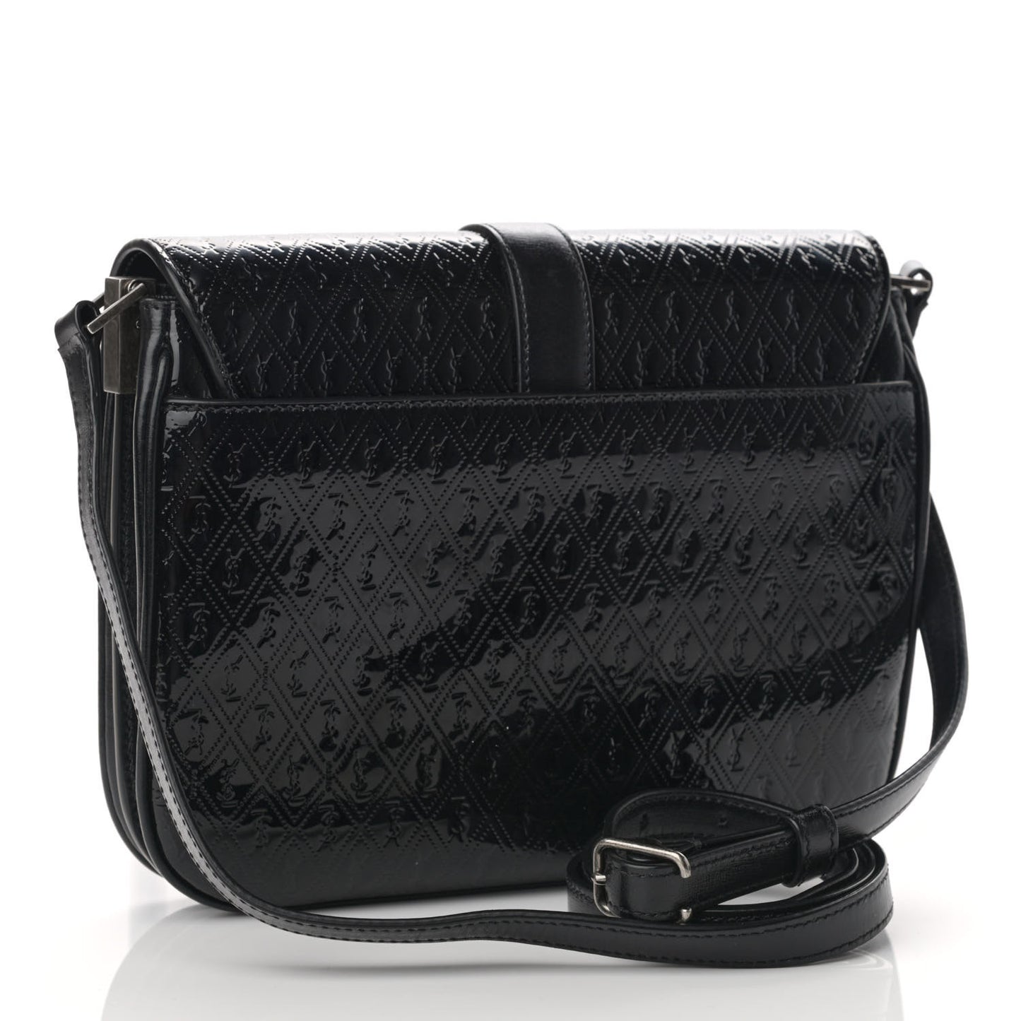 Patent Embossed Small Le Monogramme Satchel Black