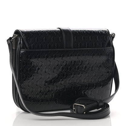 Saint Laurent Patent Embossed Small Le Monogramme Satchel Black 3 of 11