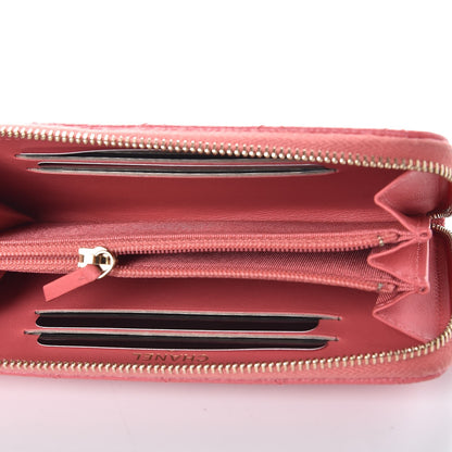 Chanel Caviar Quilted Small Zip Around Wallet Pink 5 of 9