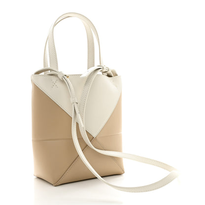 Loewe Shiny Calfskin Mini Puzzle Fold Tote Soft White Paper Craft 2 of 10