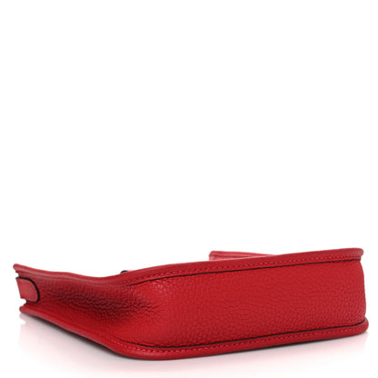 Hermes Taurillon Clemence Evelyne TPM Rouge Casaque 4 of 10