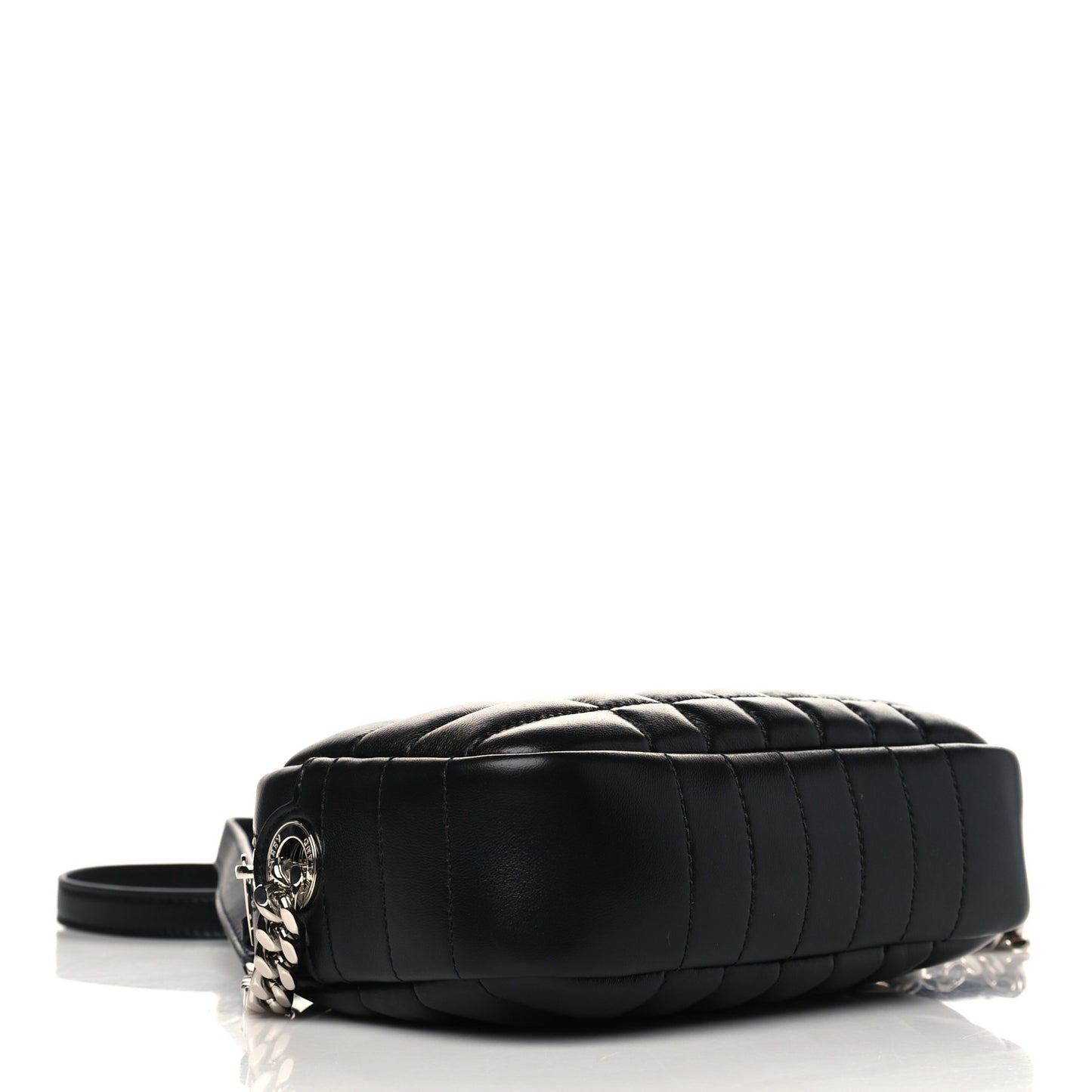 Lambskin Quilted Mini Lola Camera Bag Black