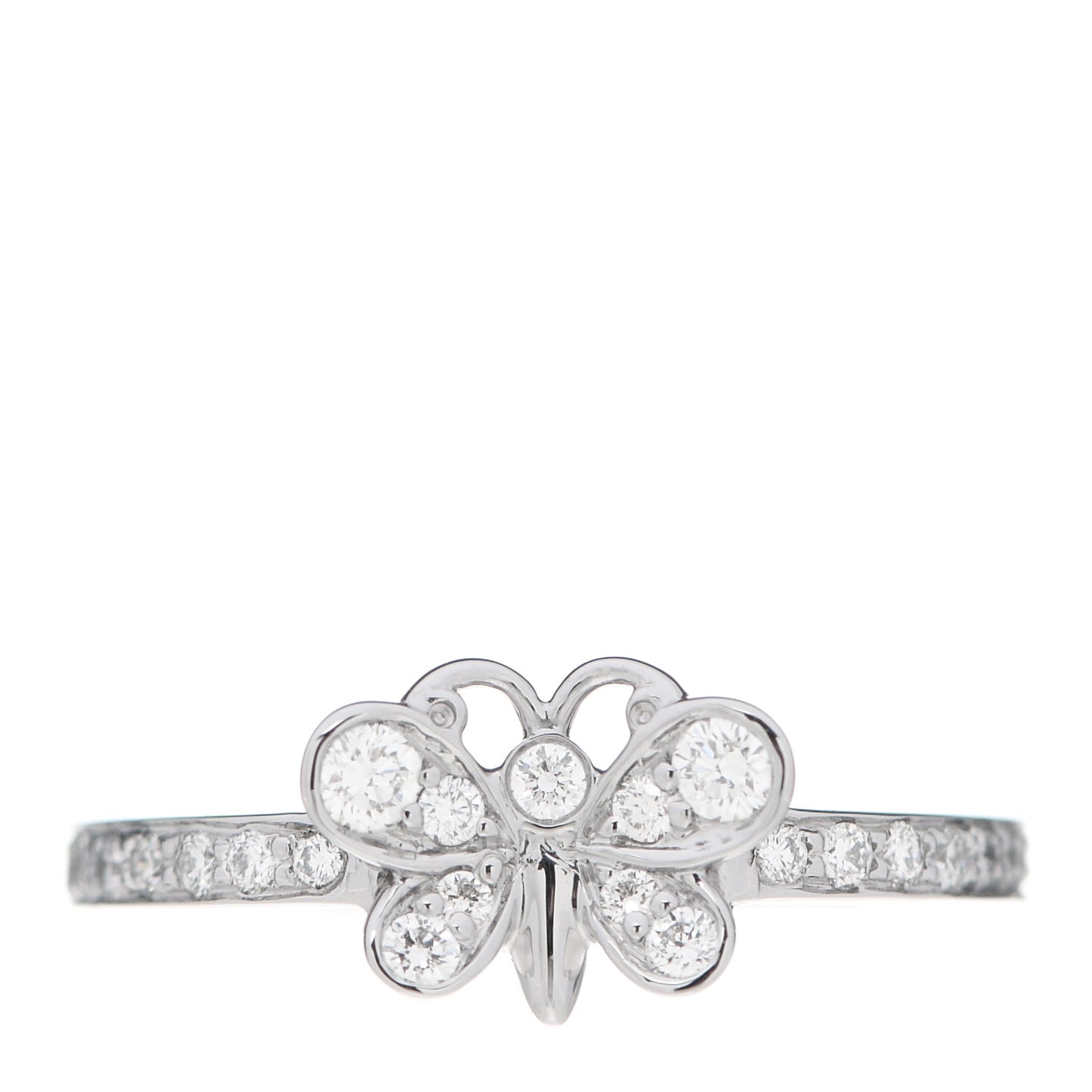 Platinum Diamond Enchant Butterfly Ring 49 5
