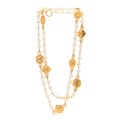 Chanel Pearl CC Long Necklace Gold 3 of 4