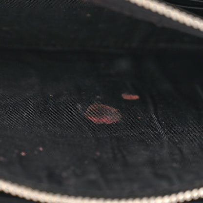 Saint Laurent Velvet Crystal Monogram Chain Wallet Black 14 of 14