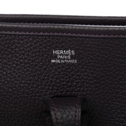 Hermes Taurillon Clemence Evelyne III PM Raisin 10 of 17