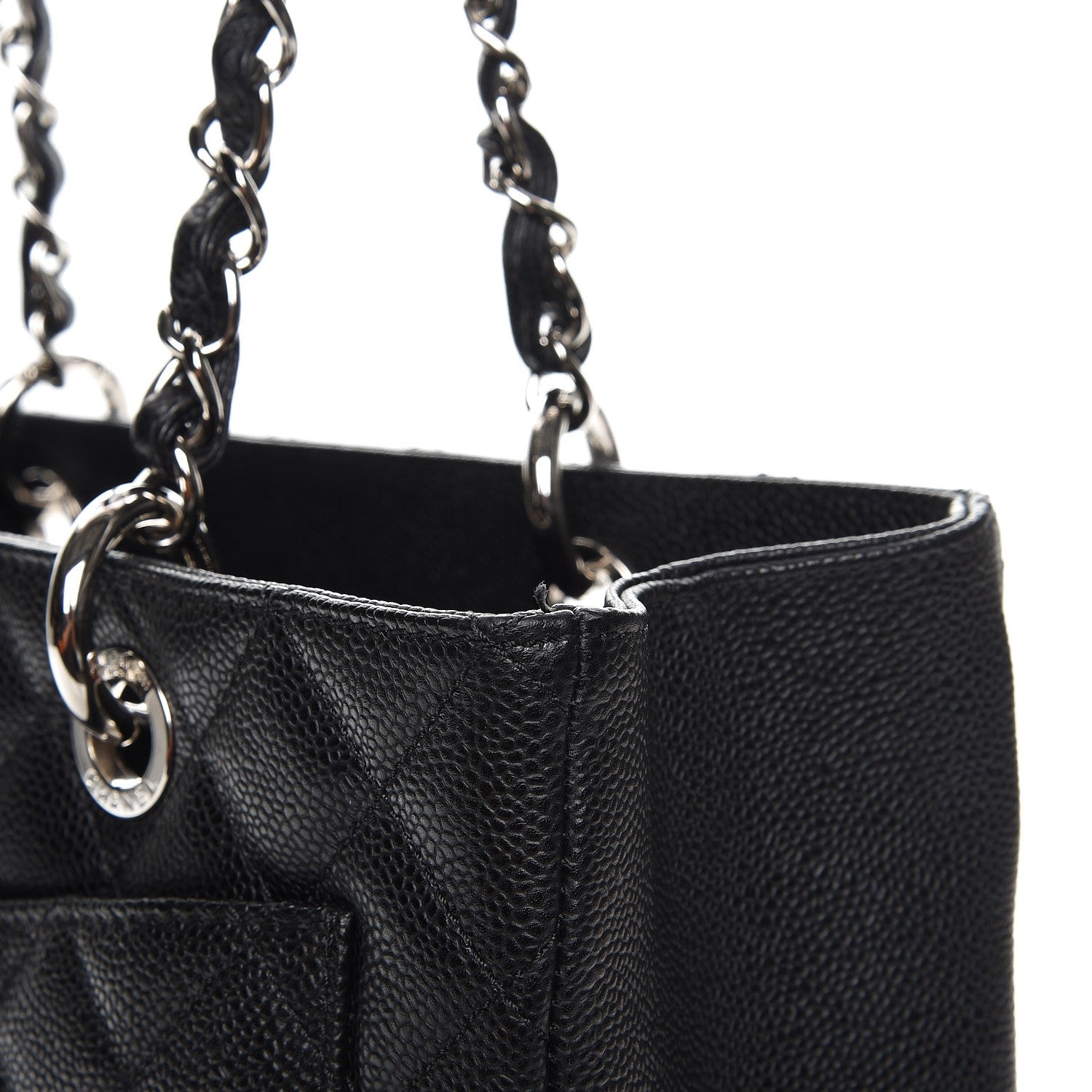 Chanel Caviar Quilted Grand Shopping Tote GST Black 8 of 12