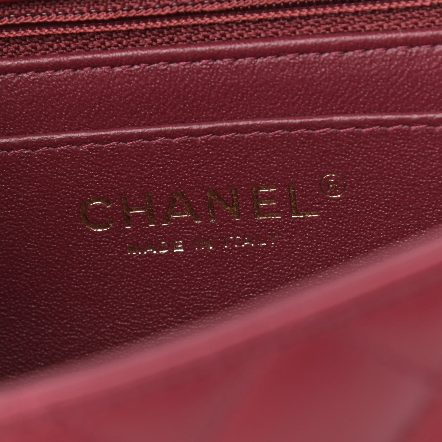 Chanel Lambskin Quilted Mini Rectangular Flap Burgundy 5 of 8