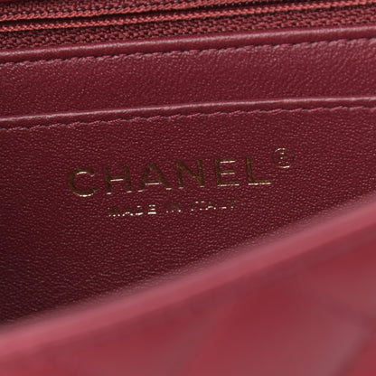 Chanel Lambskin Quilted Mini Rectangular Flap Burgundy 5 of 8
