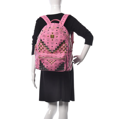 MCM Visetos Studded Medium Stark M Backpack Pink 2 of 13