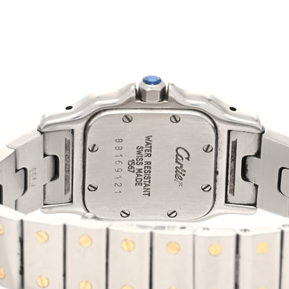 Cartier Stainless Steel 18K Yellow Gold 24mm Santos De Cartier Galbee Quartz Watch 4 of 5
