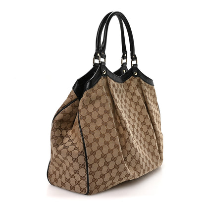 Gucci Monogram Large Sukey Tote Beige Ebony Black 5 of 23