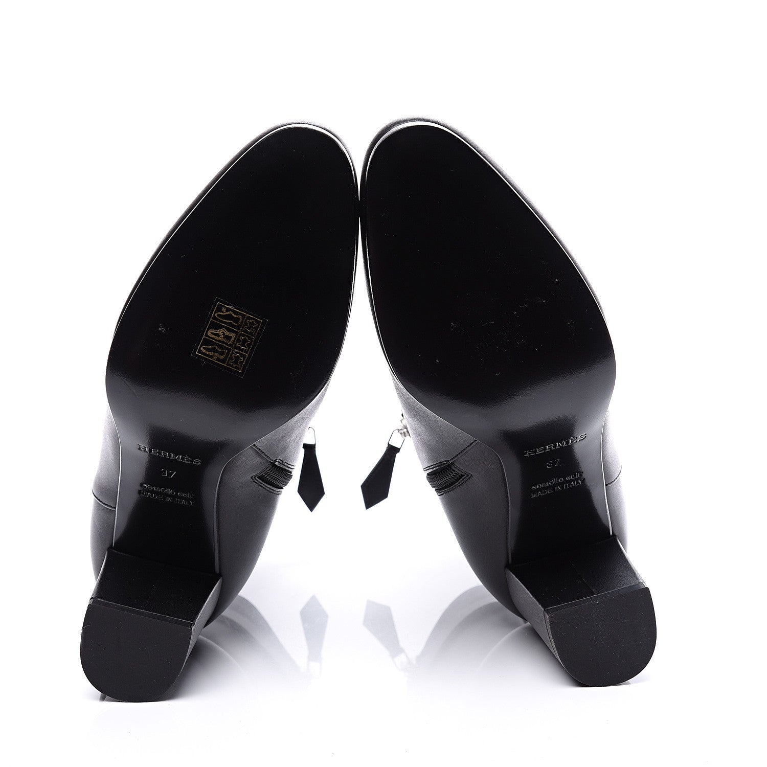 Hermes Calfskin Saint Germain Ankle Boots 37 Black 6 of 11