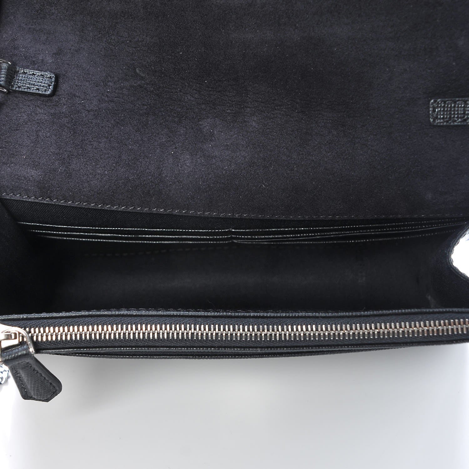 Fendi Vitello Elite Mink Fur Studded Karlito Tube Wallet on Chain Black 5 of 7