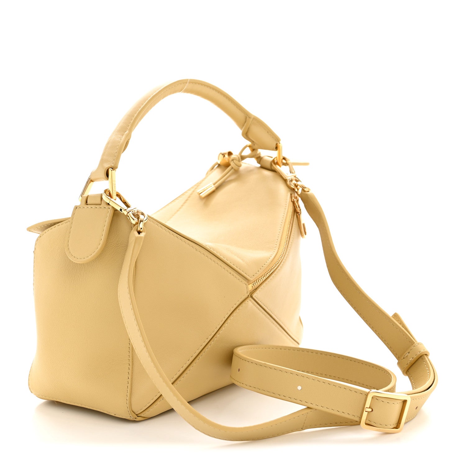 Loewe Calfskin Small Puzzle Bag Dark Butter 1841076 – FASHIONPHILE