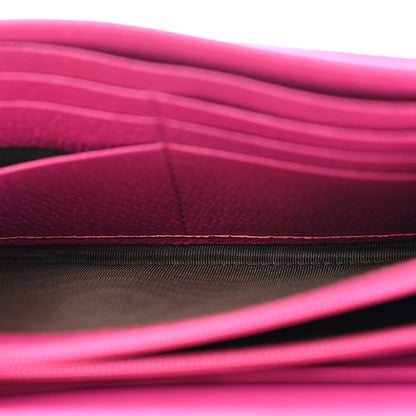 Gucci Calfskin GG Monogram Continental Wallet Beige Fuchsia 5 of 11